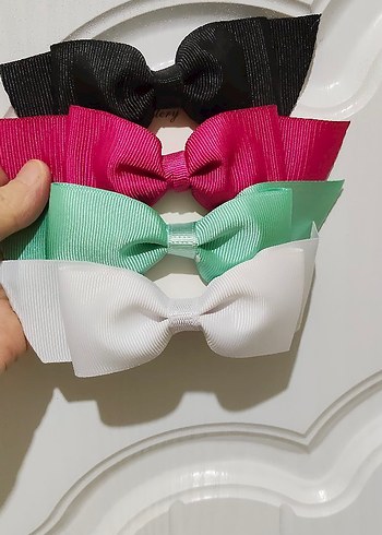 Çok Renkli Fiyonk Saç Tokaları Seti - Görsel 2