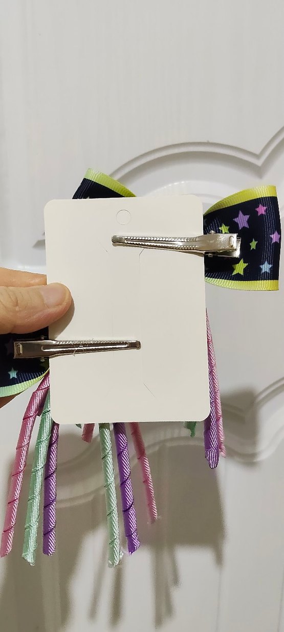 Renkli Yıldız Desenli Rock Punk çift toka - Görsel 3