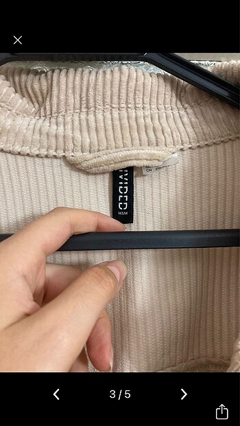 H&M Hm kadife oversize ceket