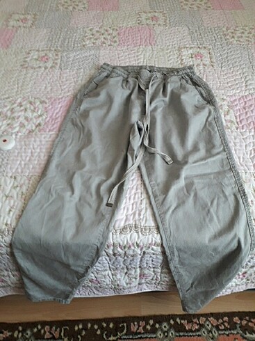 44 Beden gri Renk Bağcıklı pantolon