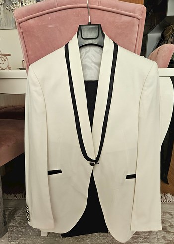 Beyaz Kuşaklı Modern Klasik Damatlık Takım Elbise - Görsel 7