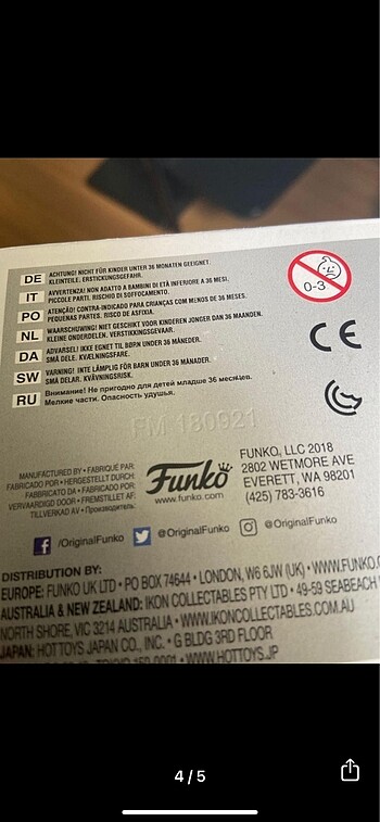  Beden Renk Orjinal funko pop