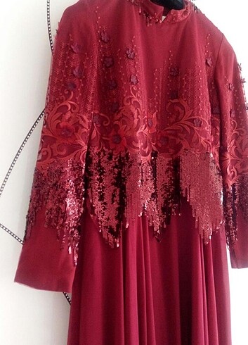 Armine/Bordo / Tesettür Abiye(44)