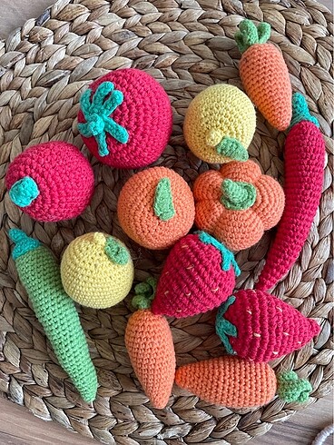 Amigurumi meyve sebze.