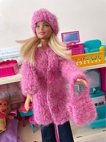  Beden Renk Barbie mont bere çanta takımı