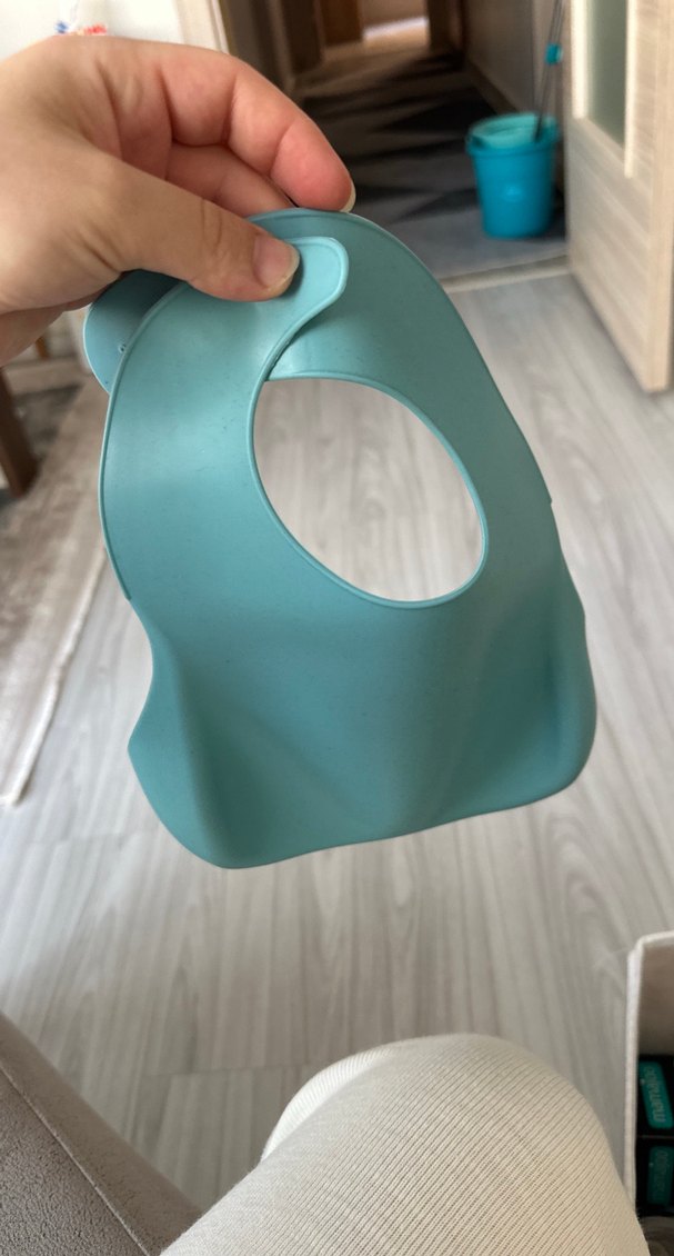 oioi Pastel Mavi Bebek Önlüğü - Görsel 3