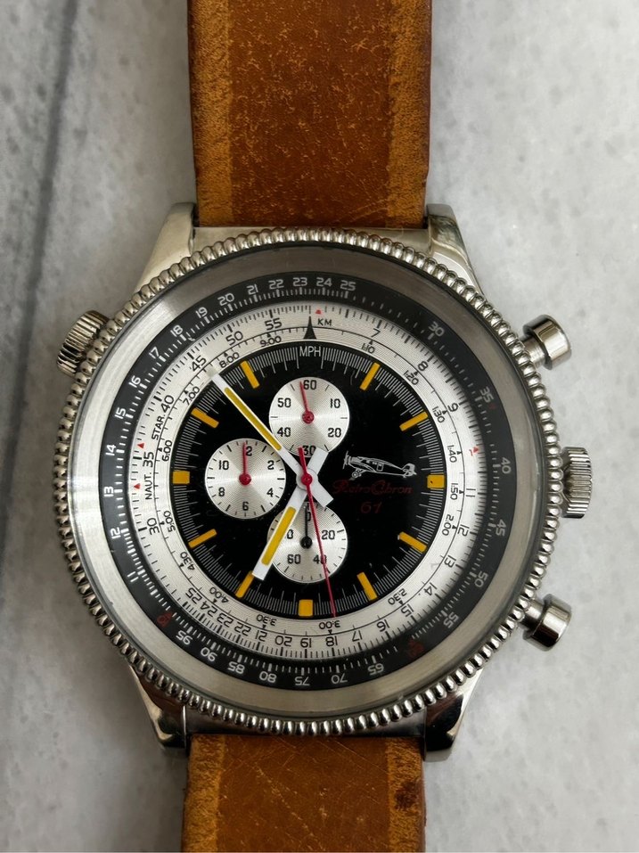 Retro Cron Germany Pilot Saat - Görsel 3