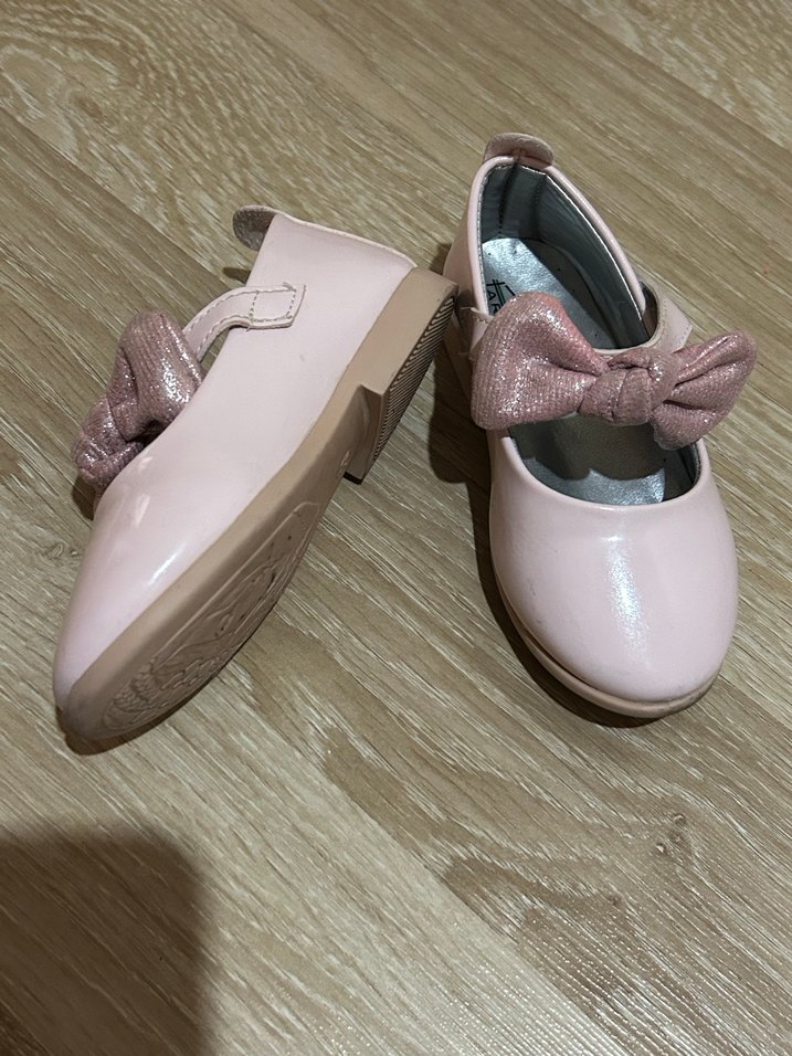 Kız Çocuk Pembe Fiyonklu Babet Ayakkabı - Görsel 3