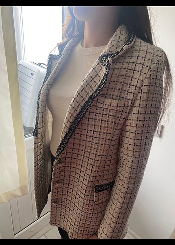 Kışlık tuvit iç astarlı blazer Ceket - Görsel 3