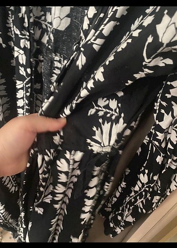 Hm yandan bağlamalı Bohem Desenli Uzun Elbise - Görsel 3