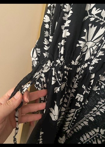 Hm yandan bağlamalı Bohem Desenli Uzun Elbise - Görsel 4