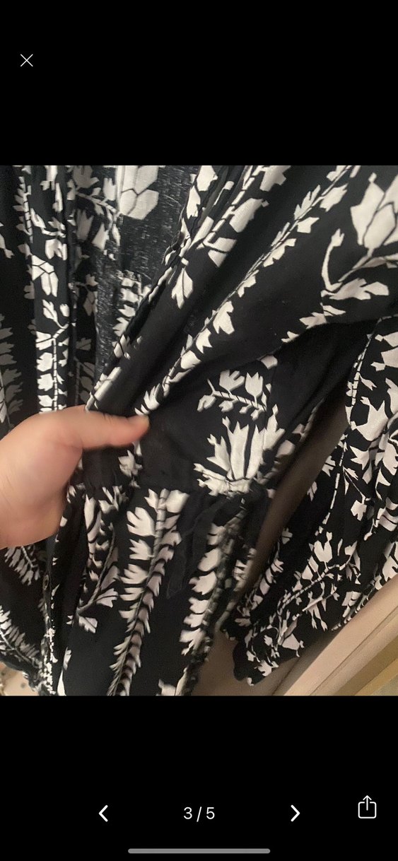 Hm yandan bağlamalı Bohem Desenli Uzun Elbise - Görsel 3