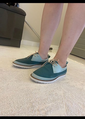 Desa marka Turkuaz Süet Kadın Ayakkabı - Görsel 4