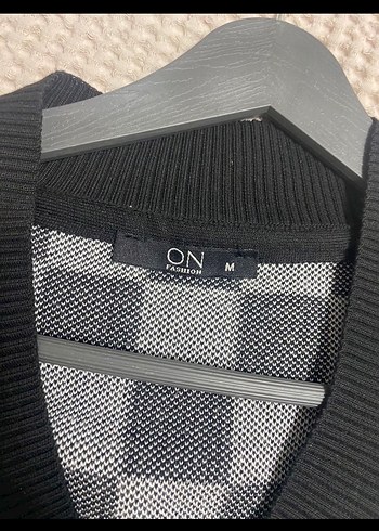 Ekol marka Kareli V Yaka Örgü Kadın Süveter - Görsel 3