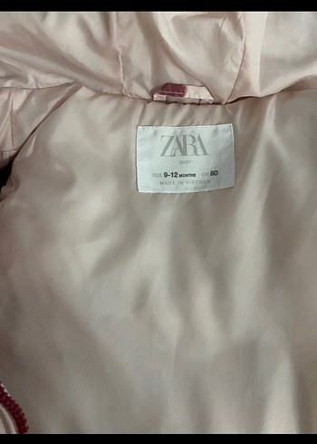Zara Kız Çocuk pembe Kapüşonlu Yelek - Görsel 2