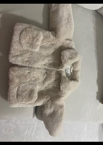 Mango marka peluş krem renk mont - Görsel 2