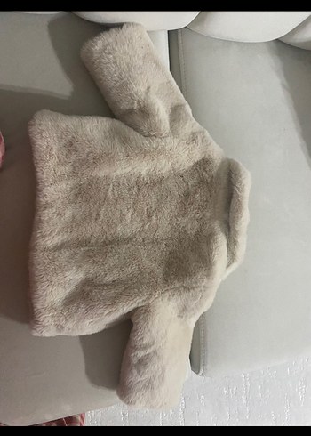 Mango marka peluş krem renk mont - Görsel 3