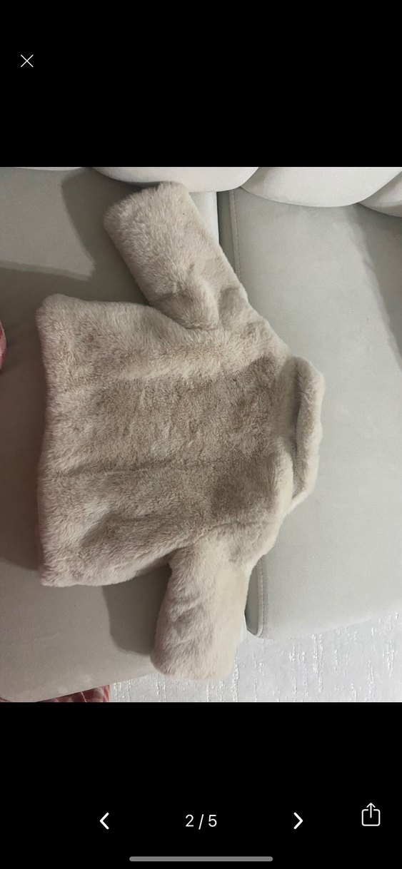 Mango marka peluş krem renk mont - Görsel 3