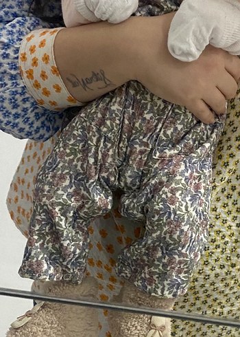 Mango kadife çiçekli tulum ve iç badi - Görsel 2