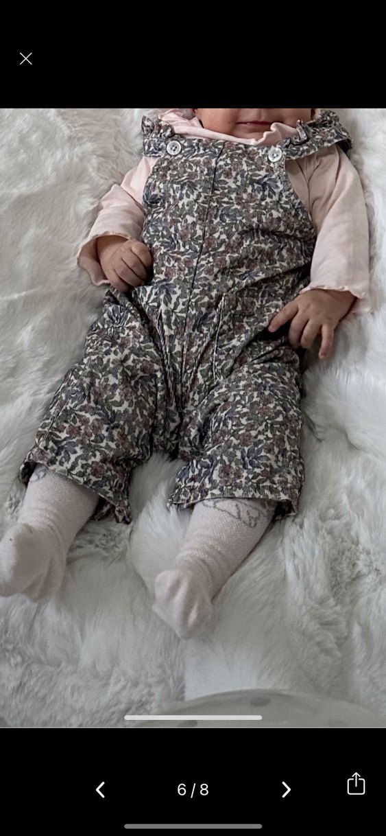 Mango kadife çiçekli tulum ve iç badi - Görsel 3