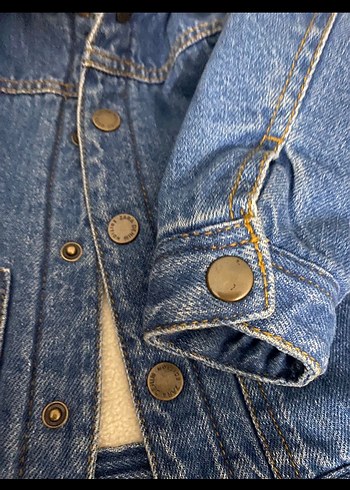 Zara içi kürklü kot ceket - Görsel 2