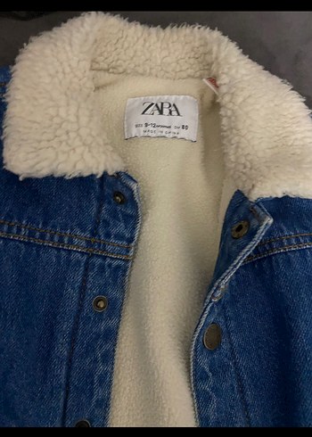 Zara içi kürklü kot ceket - Görsel 3