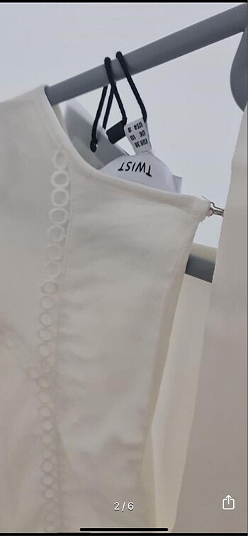 Twist beyaz elbise - Görsel 6