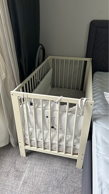 Ikea İkea sundvik beşik bebek karyolası ve yataş yatak, alez