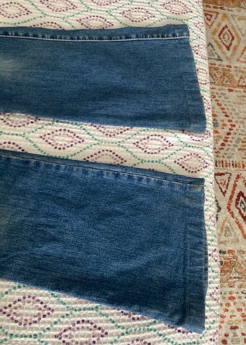 Bol Kesim Mavi Denim Kadın Pantolon - Görsel 3