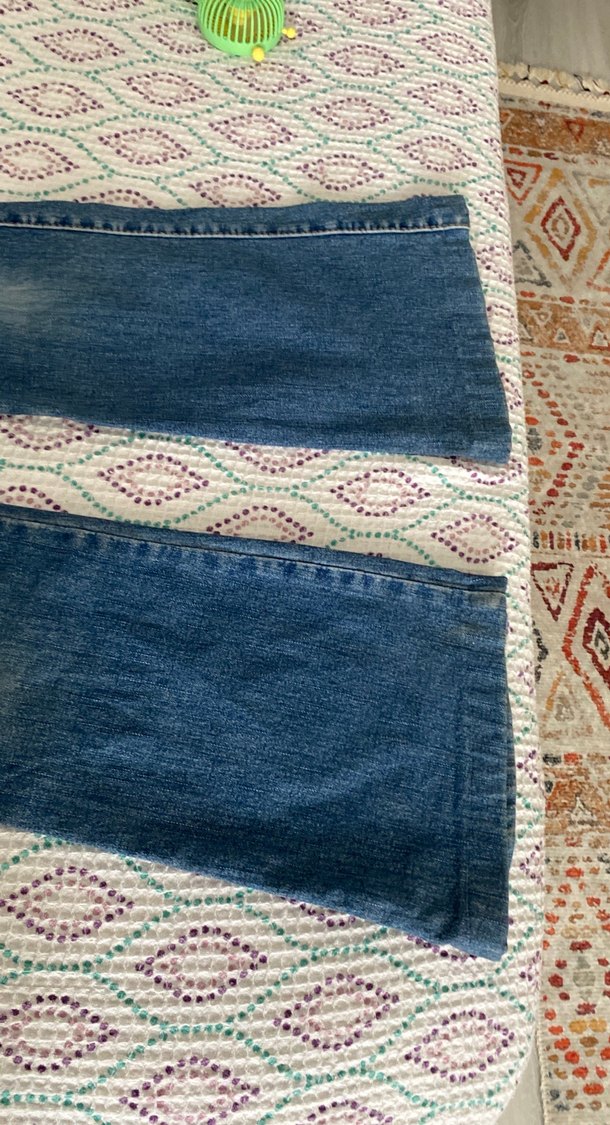 Bol Kesim Mavi Denim Kadın Pantolon - Görsel 3