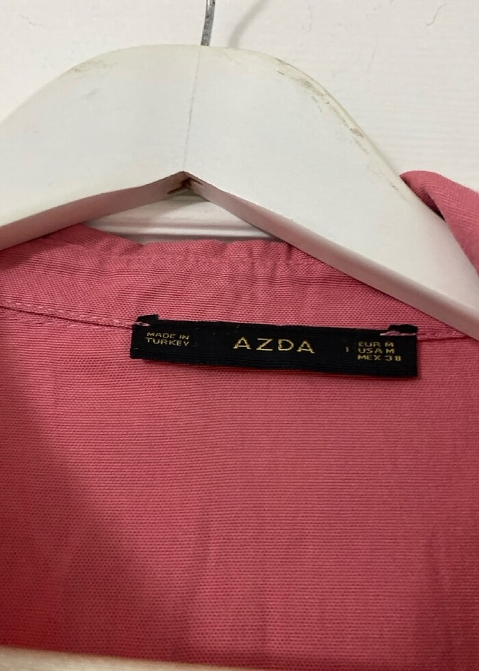 Pembe bağcıklı gömlek - Görsel 2