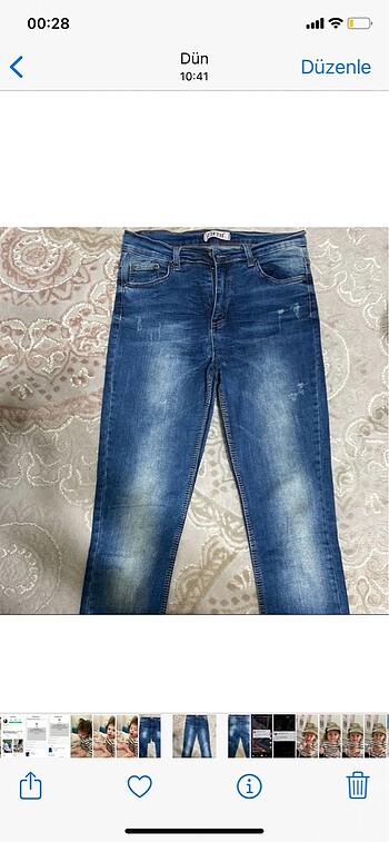 Kot pantolon bel39cm boy 107cm suluk kutulu sıfır ürün