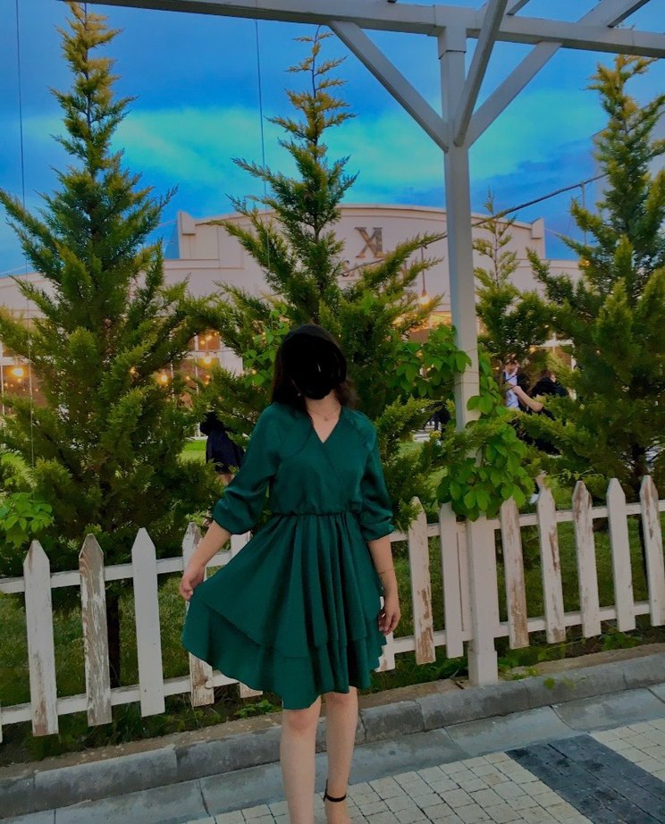 Yeşil Midi Hamile Elbisesi - Görsel 2