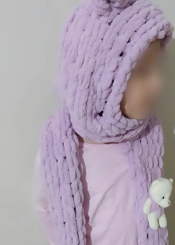 Çocuk Bere ve Atkı Seti - Görsel 5