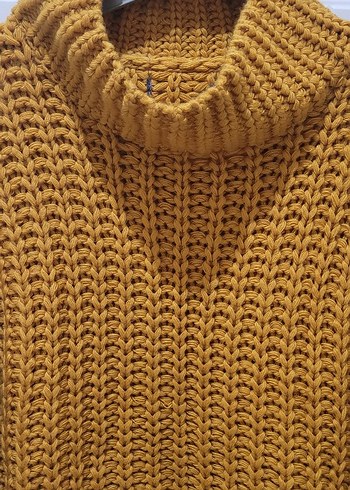 Örgü Boğazlı Kadın Kazak - Görsel 2