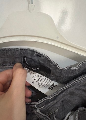 Gri Kadın Slim Fit Sokak Stili Jean - Görsel 3