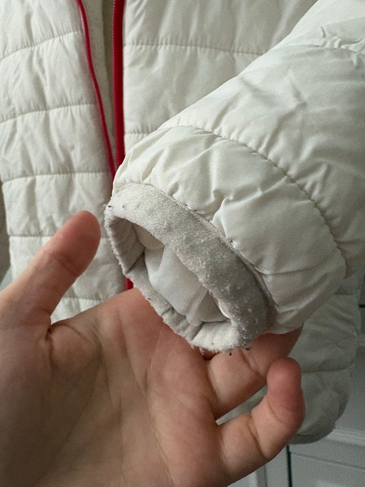 Beyaz Kapüşonlu Çocuk Mont - Görsel 4