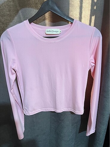 pembe uzun kollu bluz