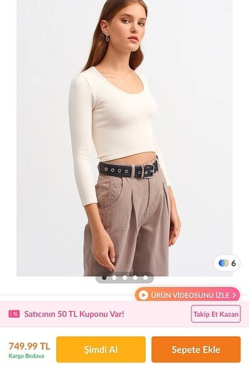 s Beden ten rengi Renk dilvin crop top