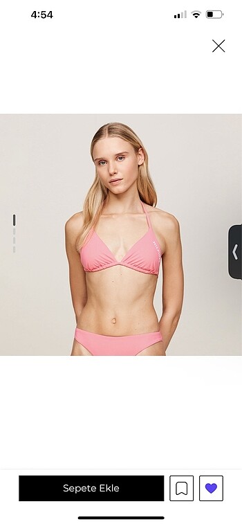 tommy hilfiger bikini üstü pembe