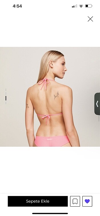 s Beden tommy hilfiger bikini üstü pembe