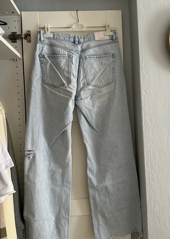 38 Beden Stradivarius D92 Buz Mavi Kadın Kot Pantolon