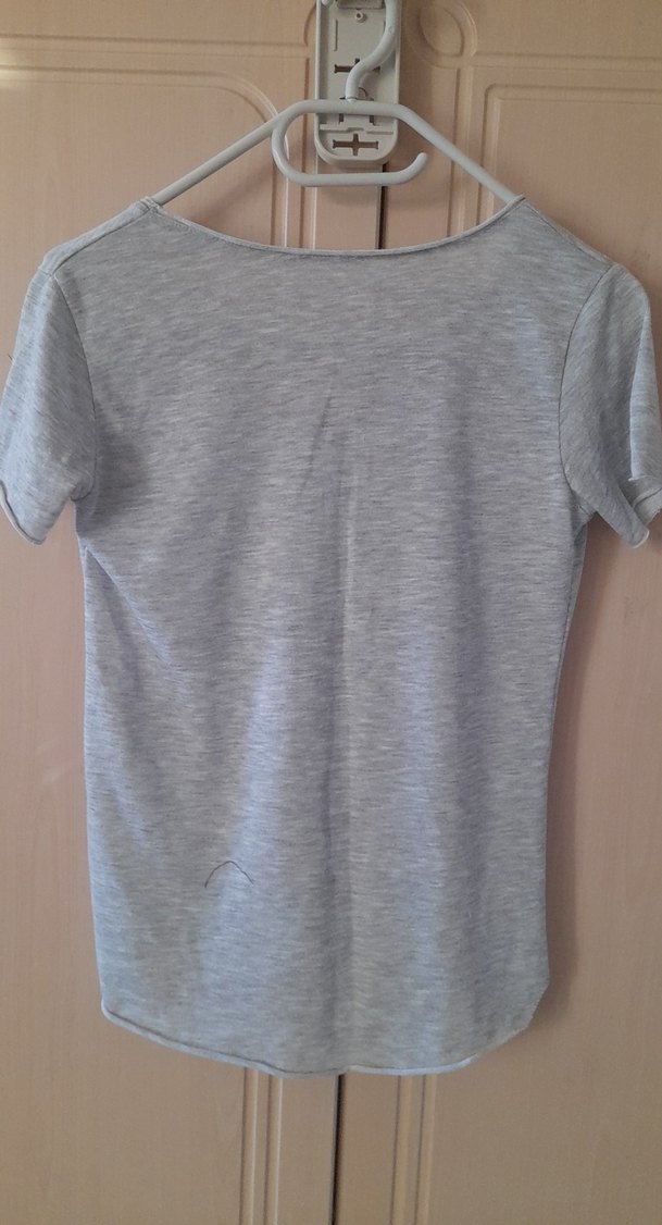 Gri Baskılı Hamile Tişörtü - Görsel 3