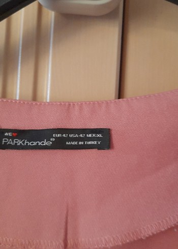 Pembe Drapeli V Yaka Kolsuz Mini Bluz pantolon ikili takım - Görsel 2