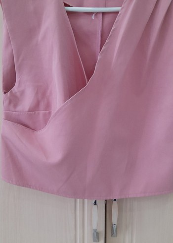 Pembe Rahat Kesim Kadın Kumaş Pantolon ikli takim - Görsel 4