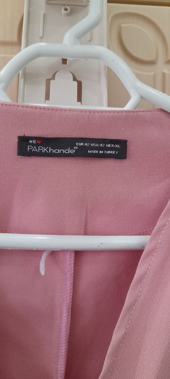 Pembe Rahat Kesim Kadın Kumaş Pantolon ikli takim - Görsel 5