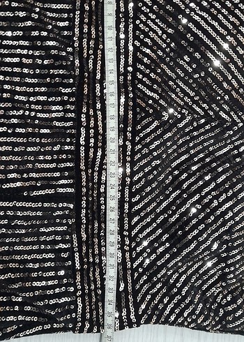 Gri Çizgili Uzun Abiye Elbise - Görsel 3