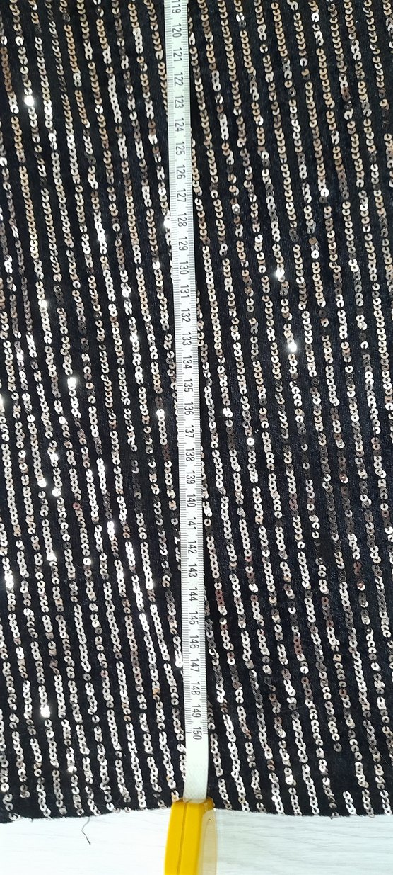 Gri Çizgili Uzun Abiye Elbise - Görsel 4