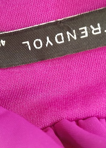 Mor Volanlı Midi Kadın Elbise - Görsel 4