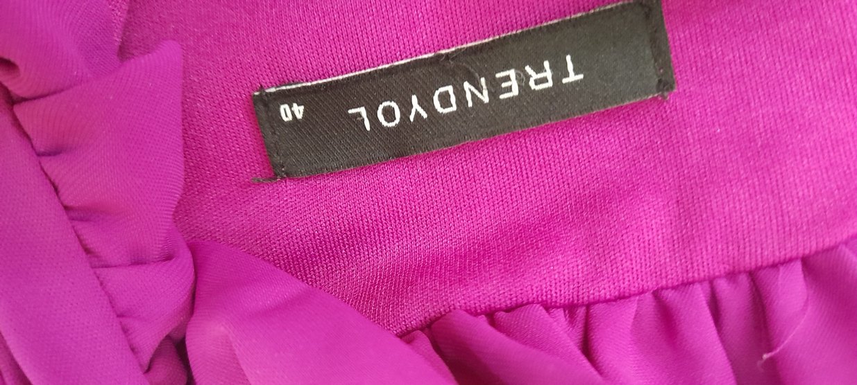 Mor Volanlı Midi Kadın Elbise - Görsel 4